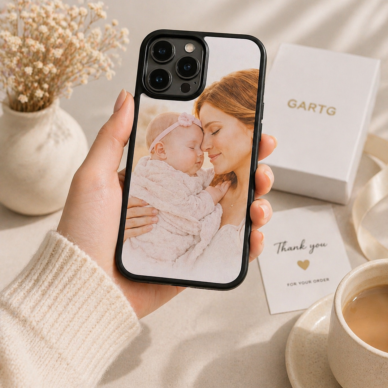 Custom Photo Phone Case for Mom - Personalized iPhone Case with High-Quality Print & MagSafe Compatibility - Perfect Mother's Day Gift in GARTG Box
